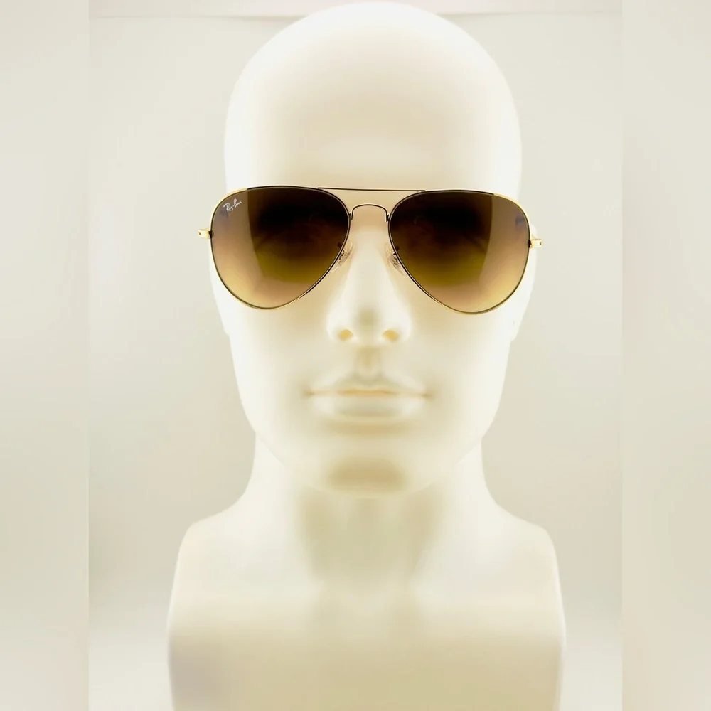 Ray-Ban Gold Gradient Brown Aviator Unisex Sunglasses 58MM s-l400.jpg main image 4